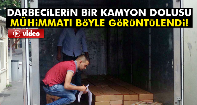Darbecilerin bir kamyon dolusu mühimmatı görüntülendi