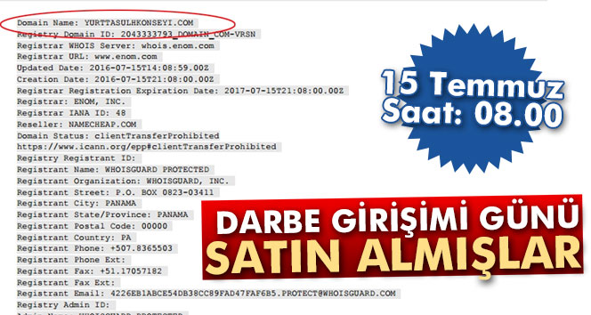 Hainler ‘Yurtta Sulh Konseyi’nin internet alan adını da satın almış