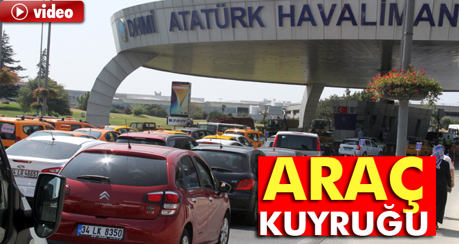 Güvenlik önlemleri havalimanında uzun araç kuyruğu oluşturdu