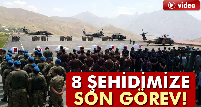 Hakkari şehitlerine uğurlama töreni