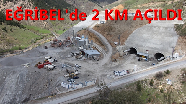  Eğribel Tünelinde 2 Km Aşıldı