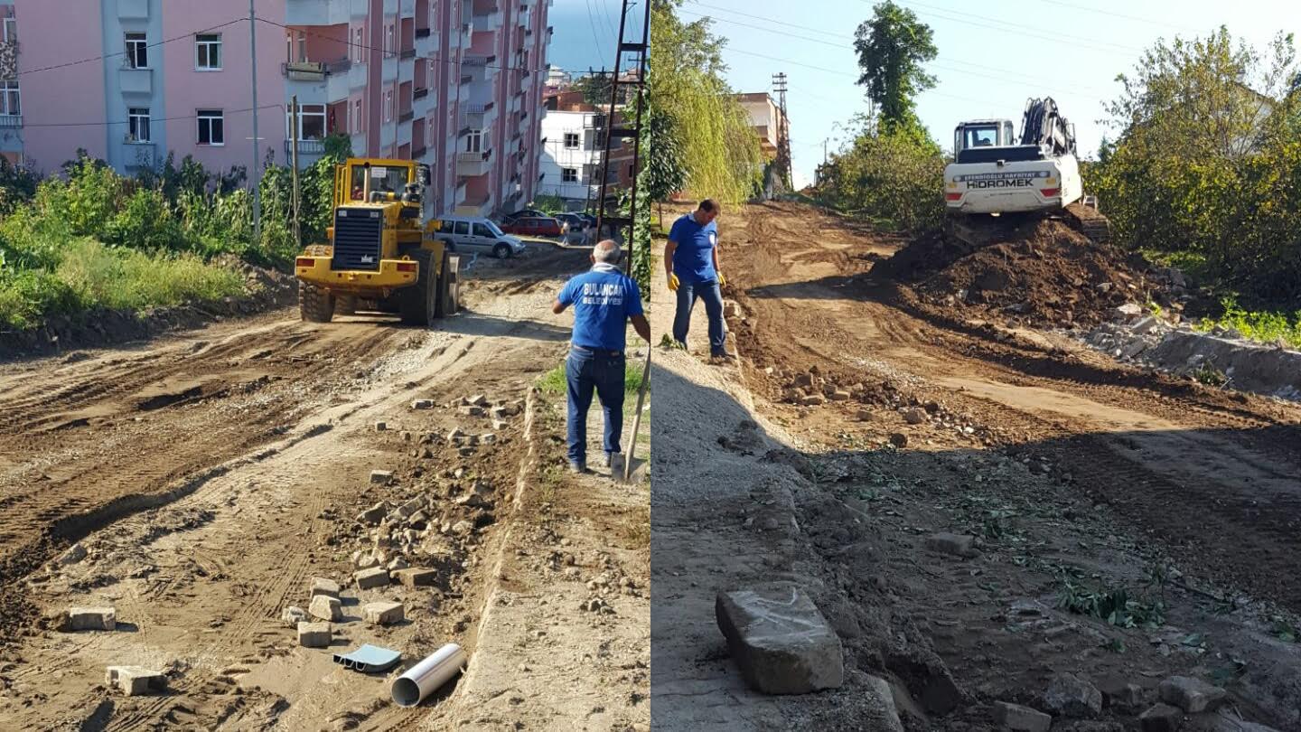 İmam Hatip yoluna genişletme ve betonlama çalışması
