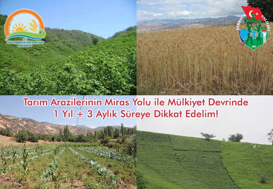 Miras Yolu ile Tarım Arazilerinin Bölünmesine İzin Verilmeyecek