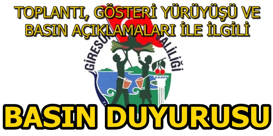 Valilikten toplantı ve gösteri yürüyüşü açıklaması