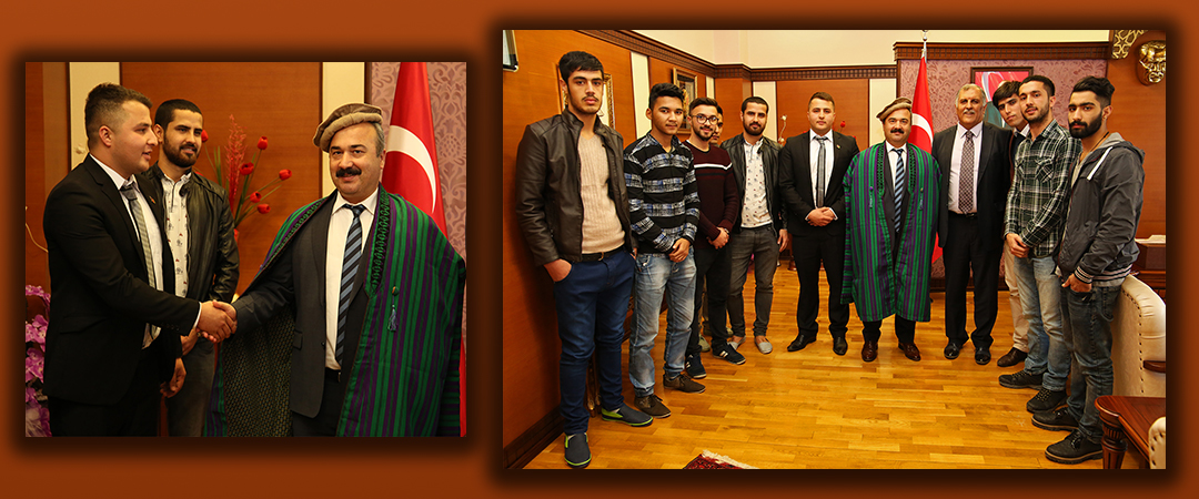GRÜ’deki Afganistanlı Öğrencilerden Rektörümüze Ziyaret 