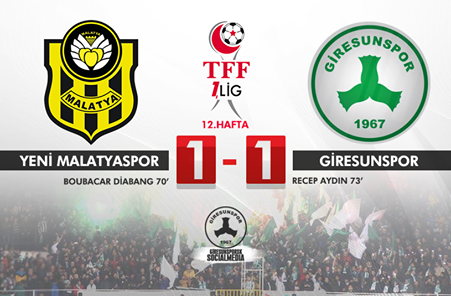 Malatyaspor: 1 - Giresunspor: 1