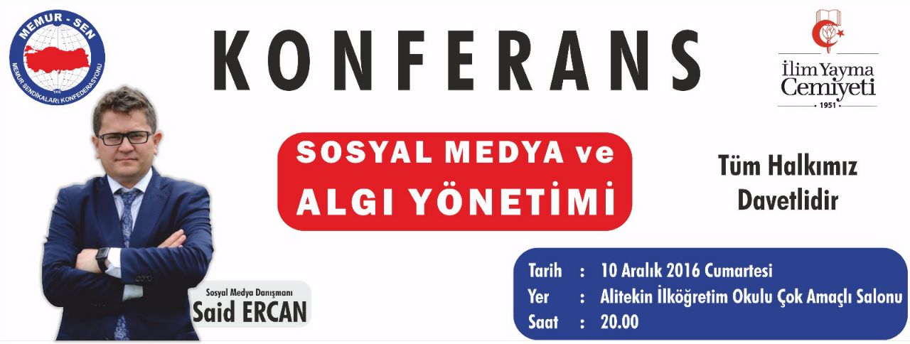  Ercan'dan Sosyal Medya ve Algı Yönetimi Konferansı