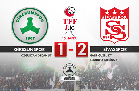 Giresunspor-Sivasspor: 1-2