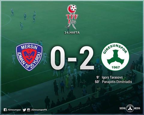 Mersin İdmanyurdu: 0 - Giresunspor: 2