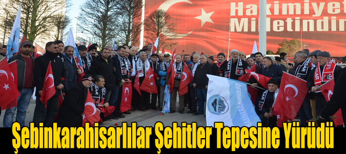Şebinkarahisarlılar Şehitler İçin Şehitler Tepesine Yürüdü
