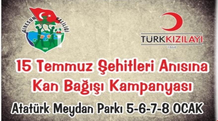 Vatan Sana Kanım Feda Kan Bağış Kampanyası