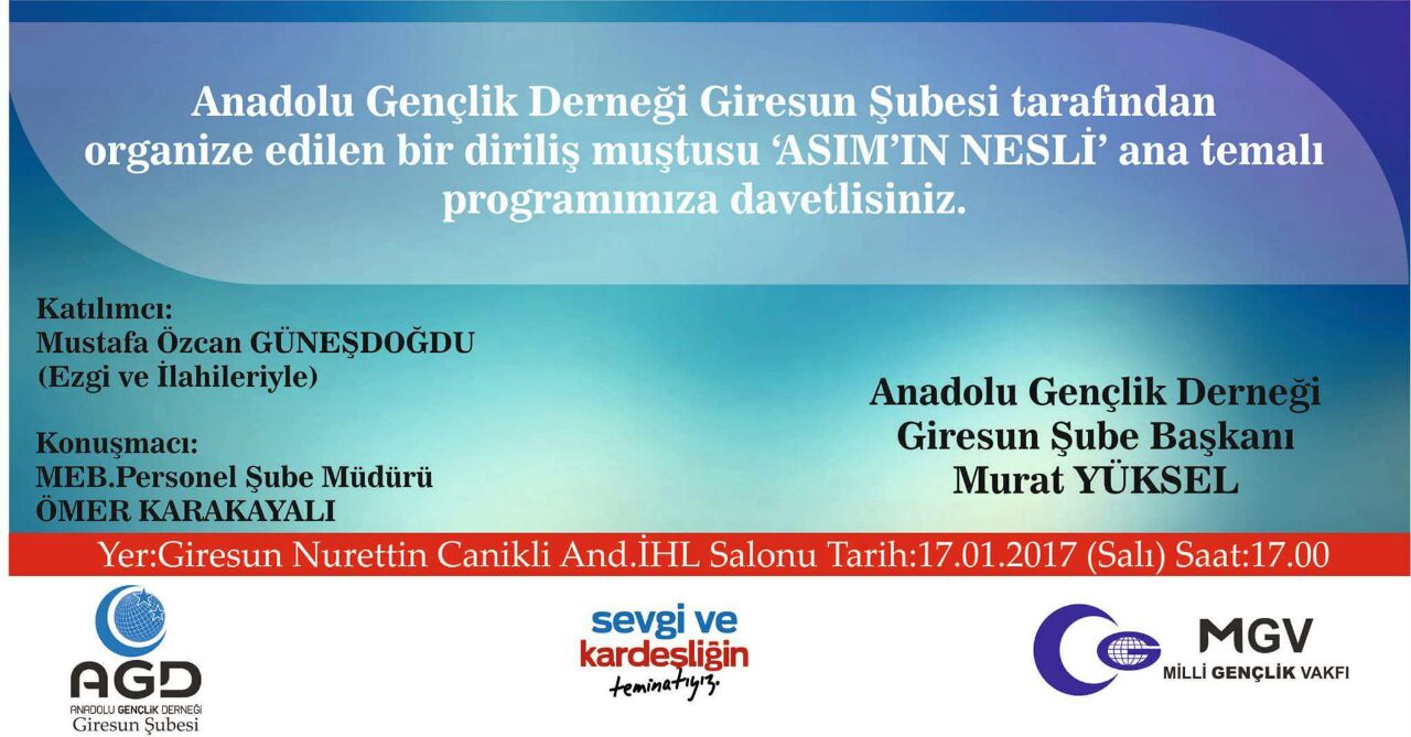 Mustafa Özcan Güneşdoğdu Giresun’a Gelecek