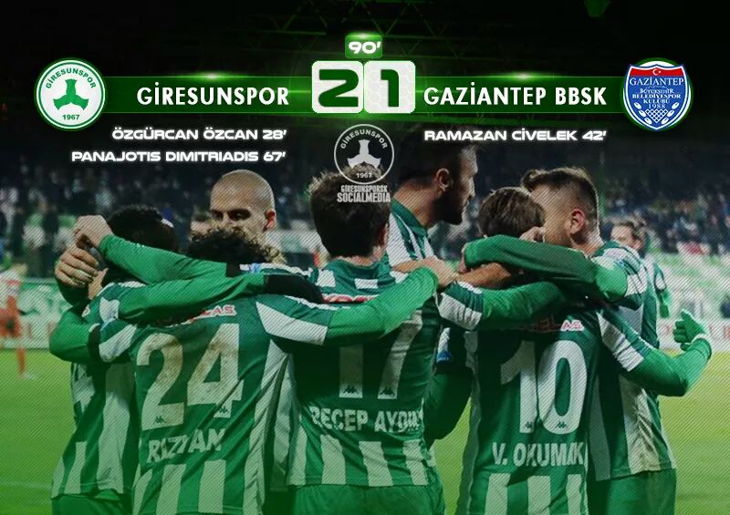 Giresunspor 2-1 Büyükşehir Gaziantepspor