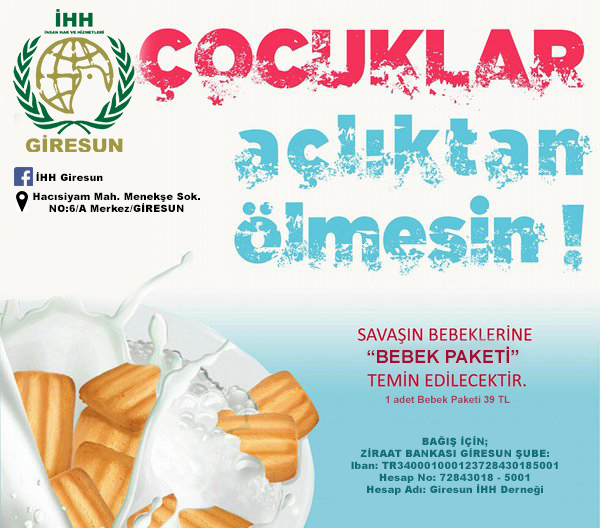 Giresun'dan Suriye'ye Uzanan Kardeşlik Eli;