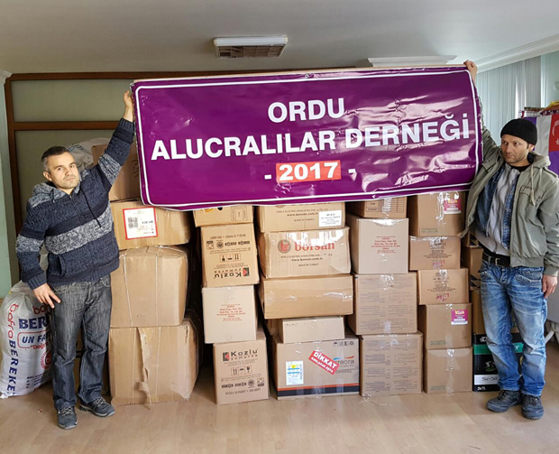 Ordu Alucralılar Derneğinden Halep'e Yardım