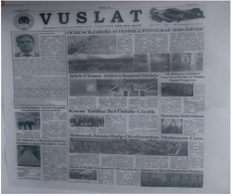 İmam Hatip Lisesi Okul Gazetesi VUSLAT Okurlarıyla Buluştu. 