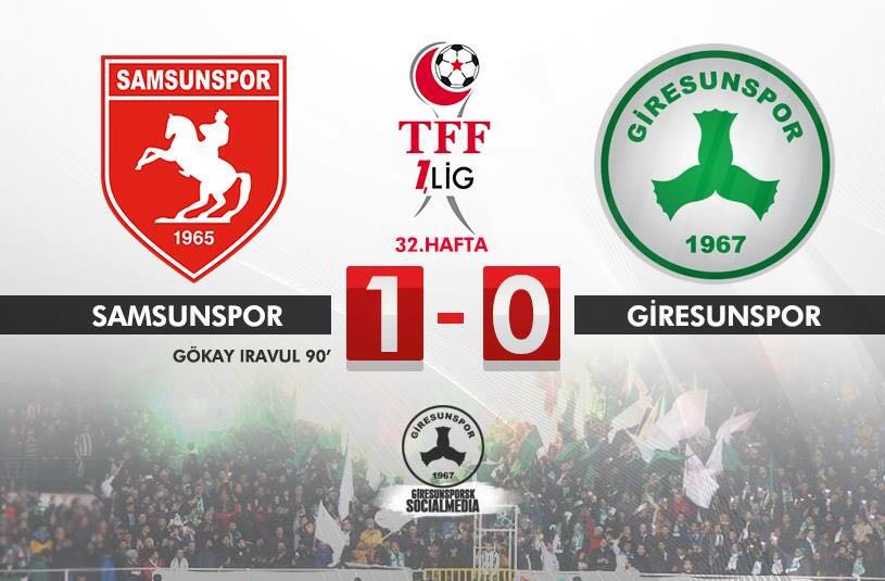 Giresunspor Samsunspor'a 1-0 Mağlup Oldu 