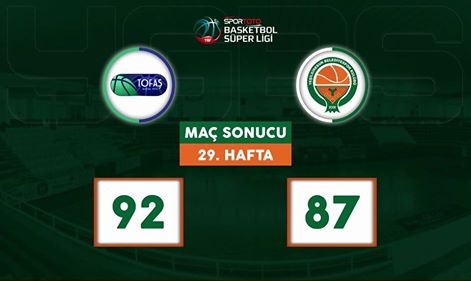 TOFAŞ 92-87 Yeşil Giresun Belediyespor