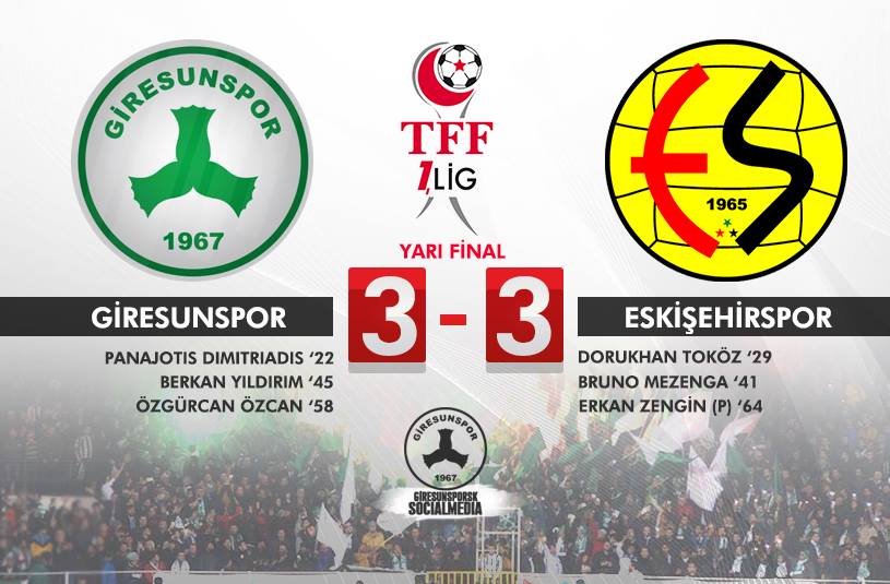 Giresunspor 3-3 Eskişehirspor