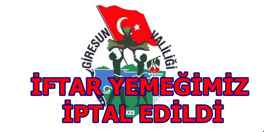 İftar Yemeği İptal Edildi