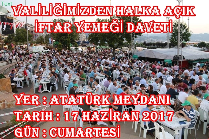 Halka Açık İftar Yemeği Verilecektir 