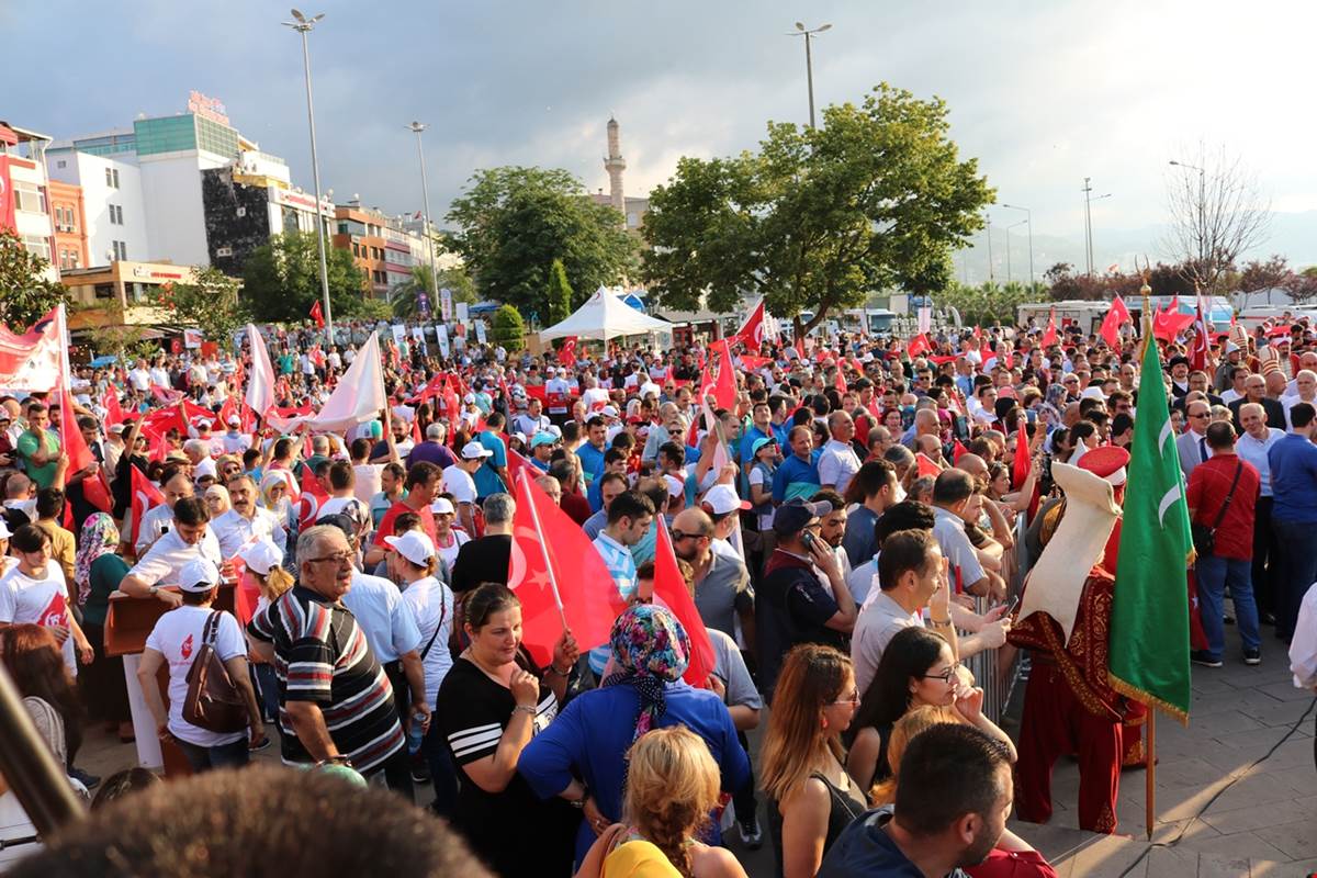 15 Temmuz Binlerce Kişinin Katılımı İle Anıldı