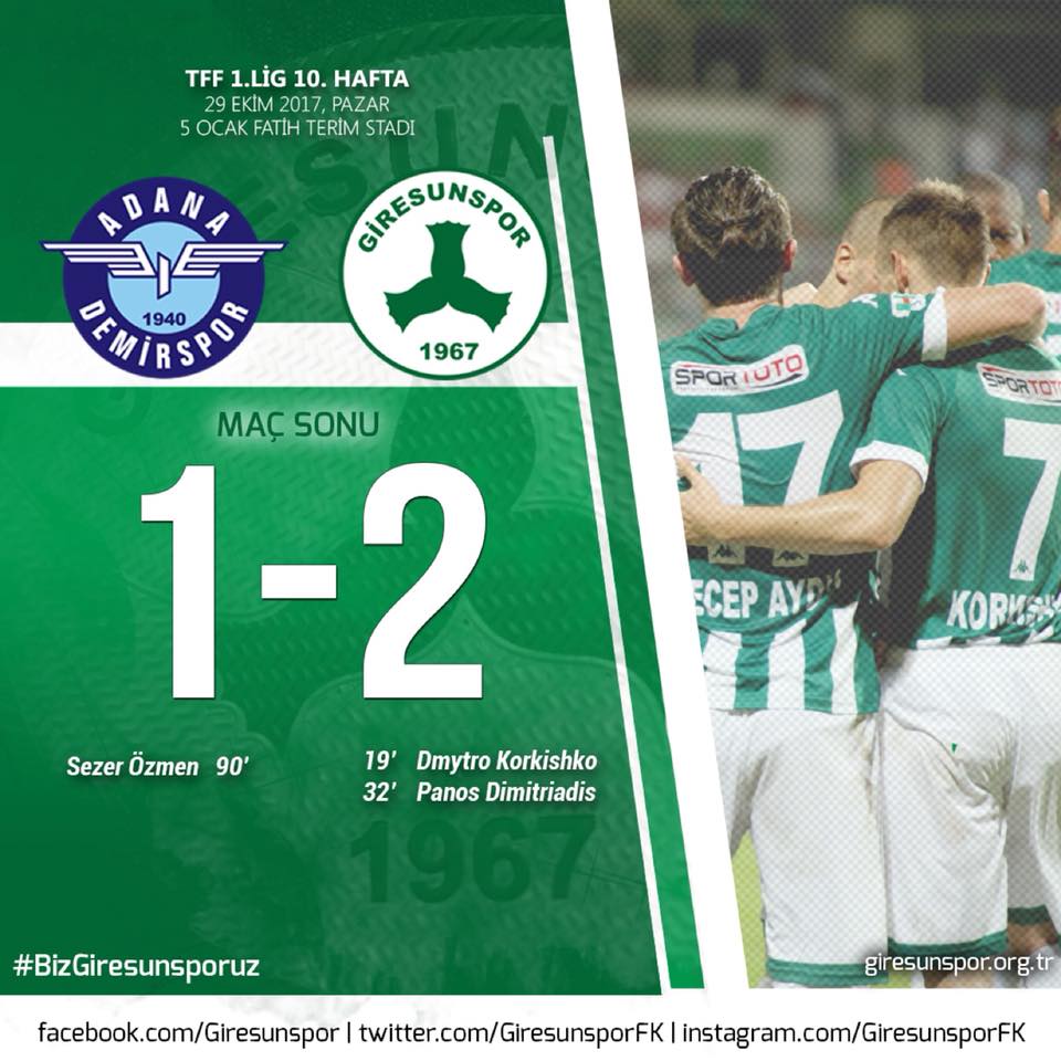 Adana Demirspor 1-2 Giresunspor 
