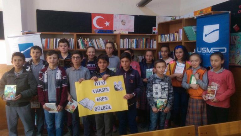 Aydındere Ortaokulu'na Eren Bülbül Kütüphanesi