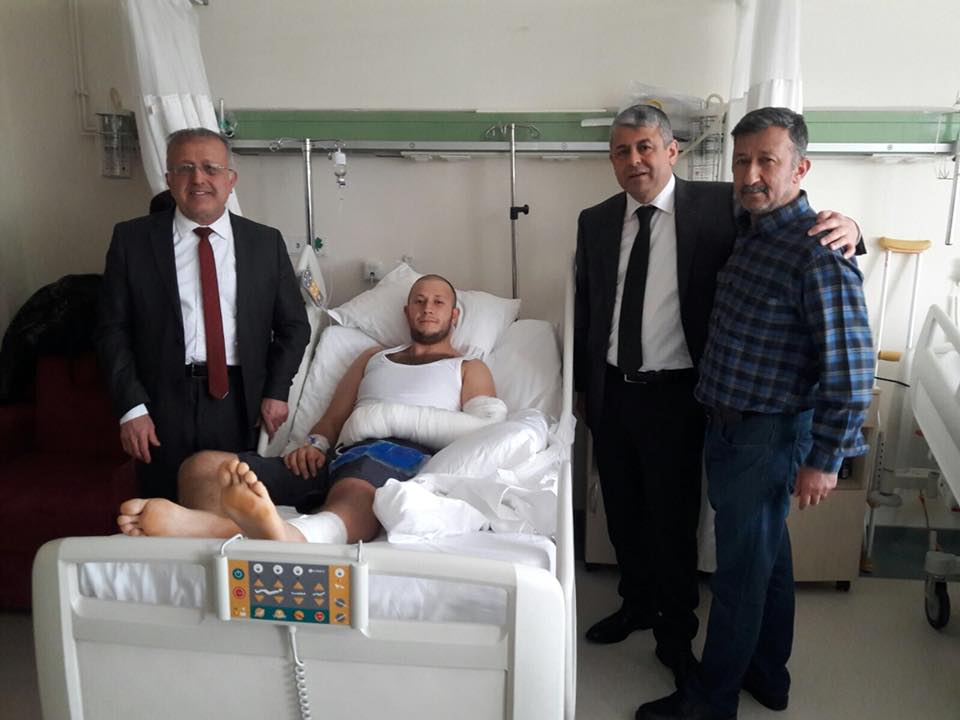 Başkan Karadere'den Afrin Gazisine 'Geçmiş olsun' Ziyareti