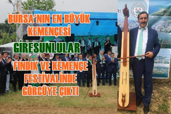 Fındık ve Horon Festivaline 2 Mt lik Dev Kemençe Damga Vurdu