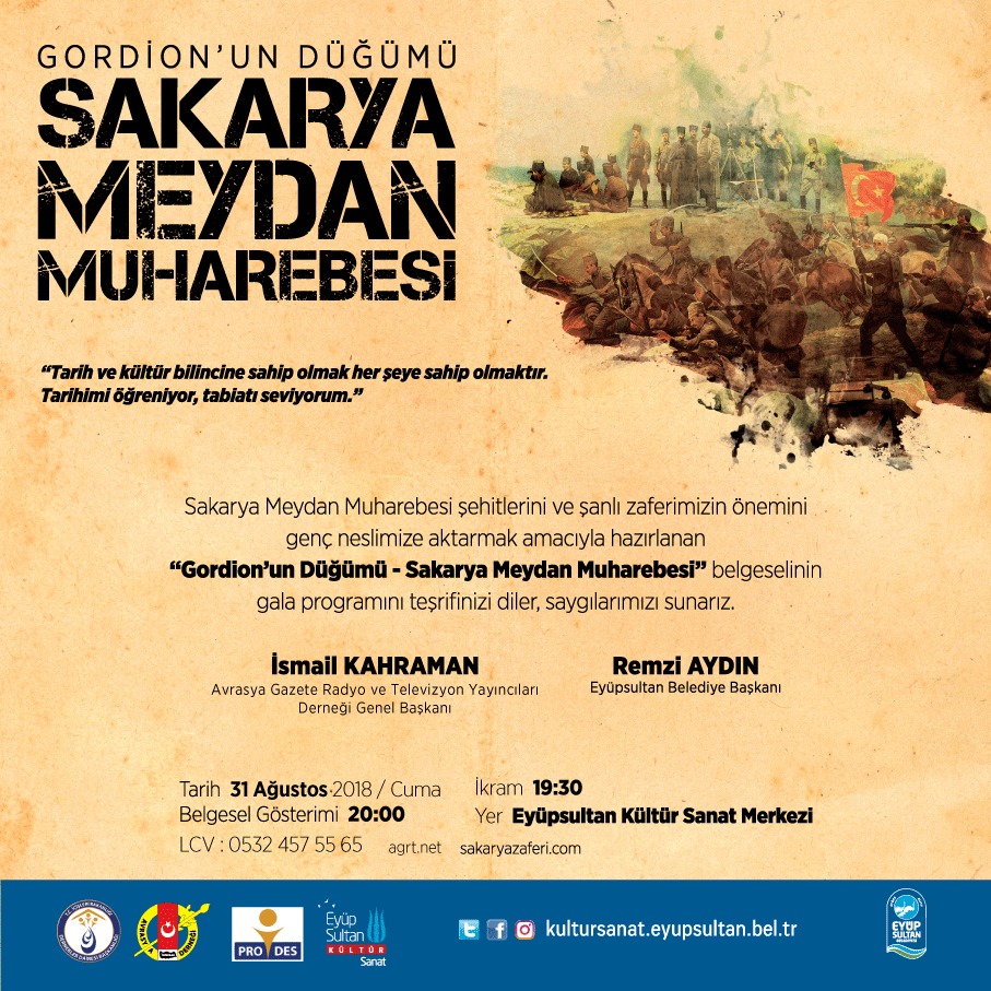 Sakarya Meydan Muharebesini Eyüpsultan'da anıyoruz