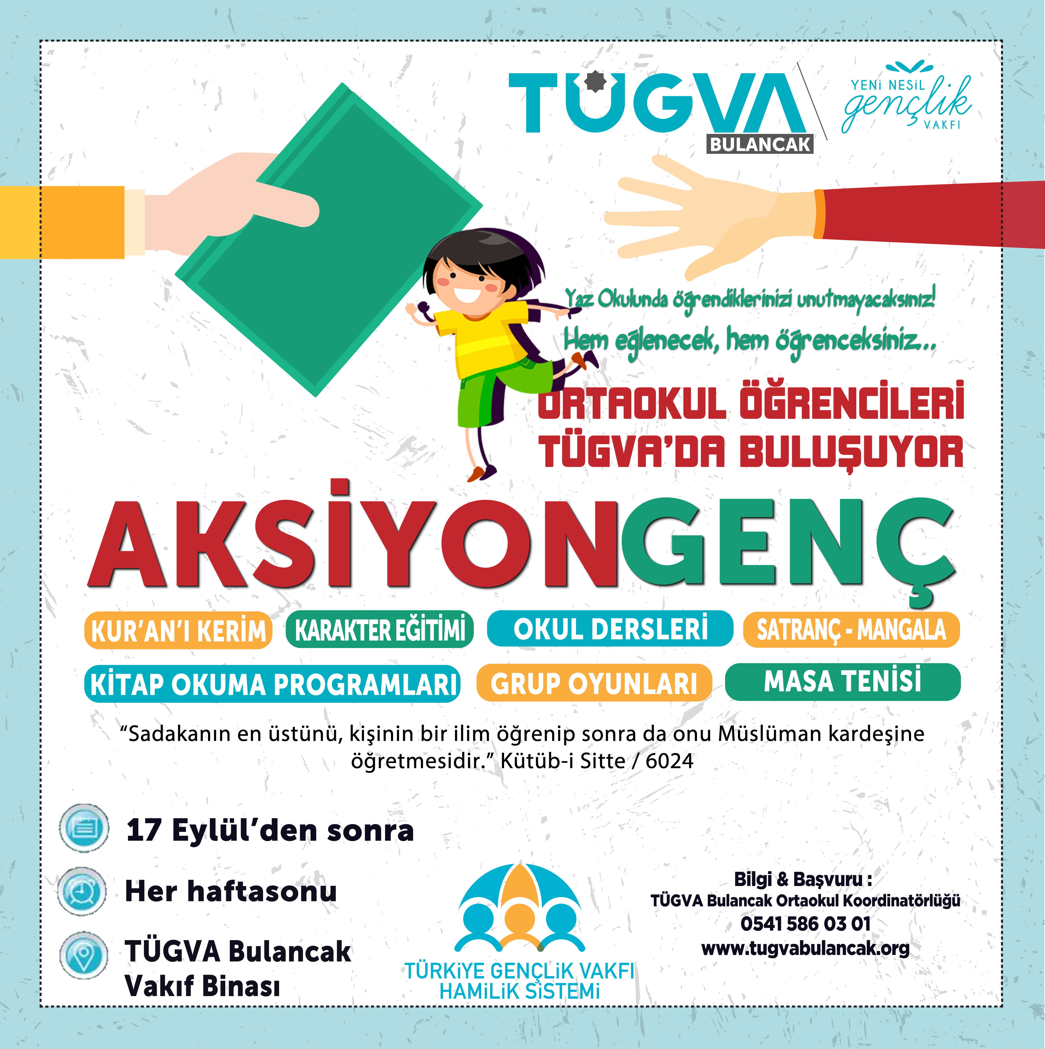 TÜGVA Bulancak yeni dönem faaliyetlerine başlıyor