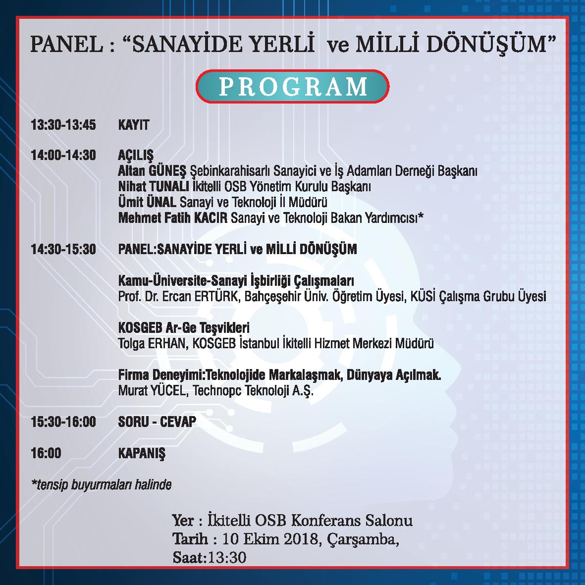 SANAYİDE MİLLİ VE YERLİ DÖNÜŞÜME DİKKAT ÇEKİLECEK