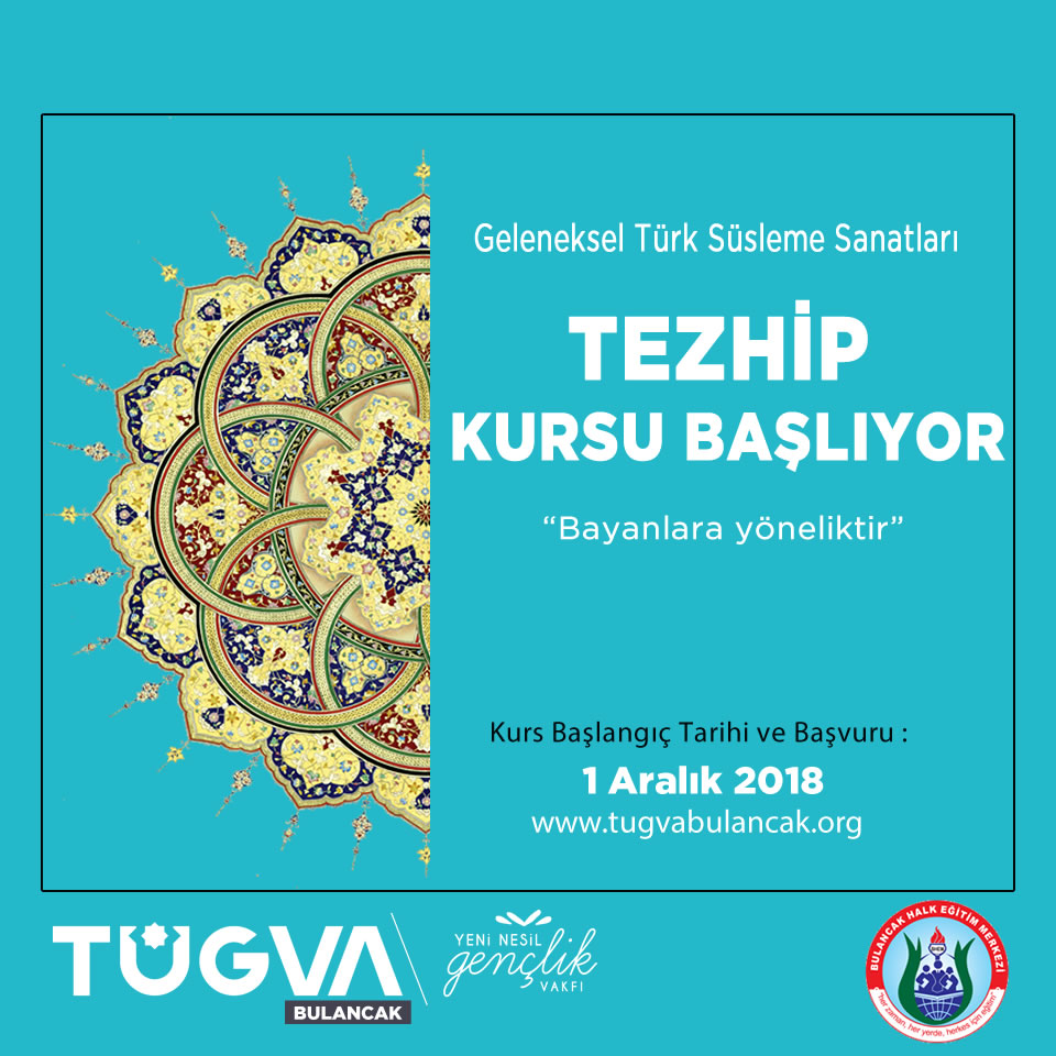 TÜGVA Bulancak Tezhip Kursu başlıyor