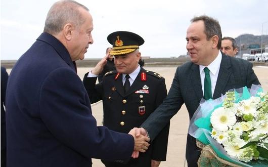 Cumhurbaşkanı Erdoğan’a Sıcak Karşılama