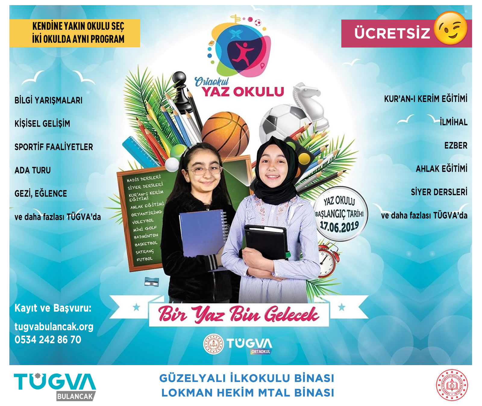 TÜGVA Bulancak Yaz Okulu Kayıtları devam ediyor