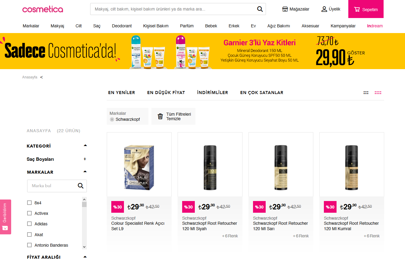 Schwarzkopf Ürün Seçenekleri