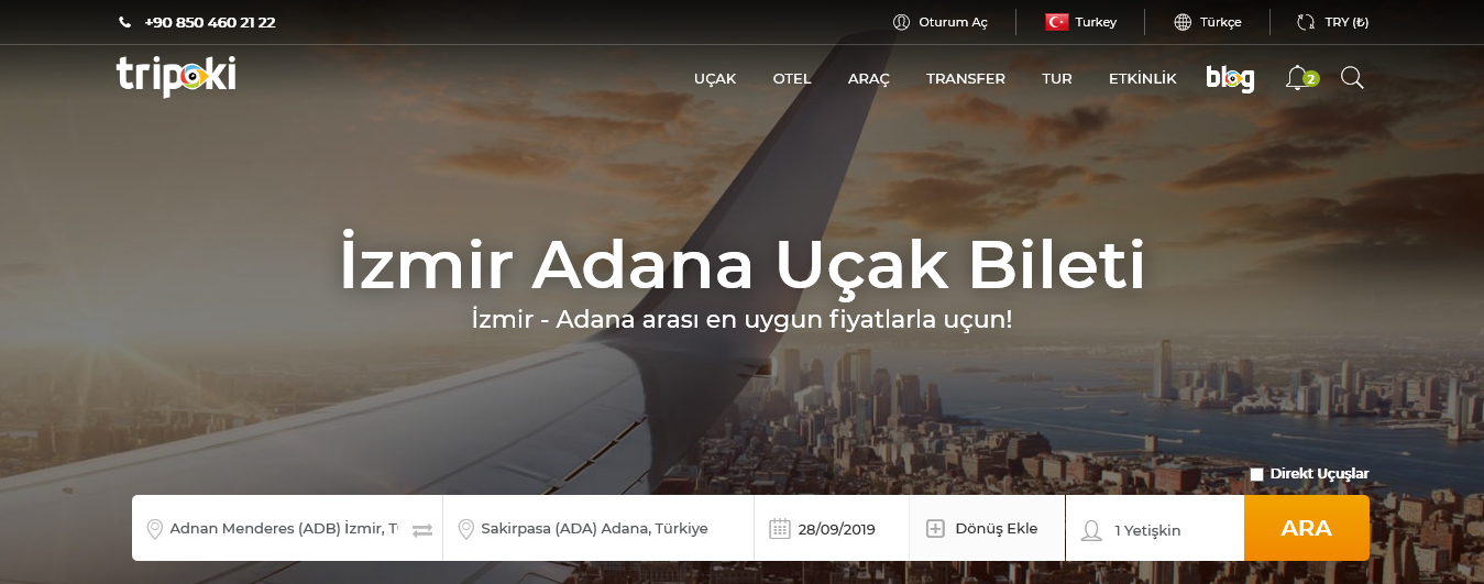 İzmir Adana Uçak Bileti