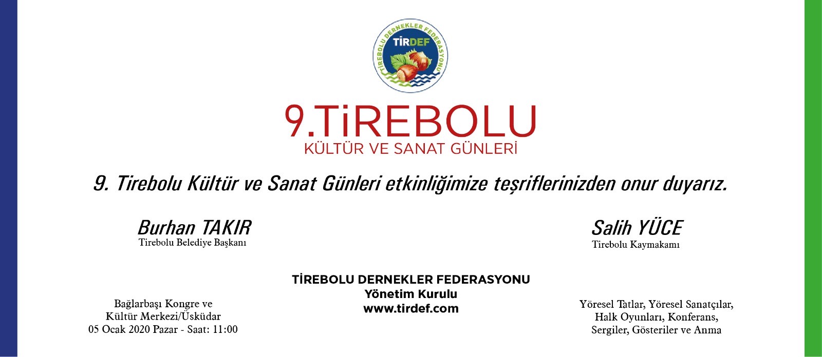 9. Tirebolu Kültür ve Sanat Günleri.