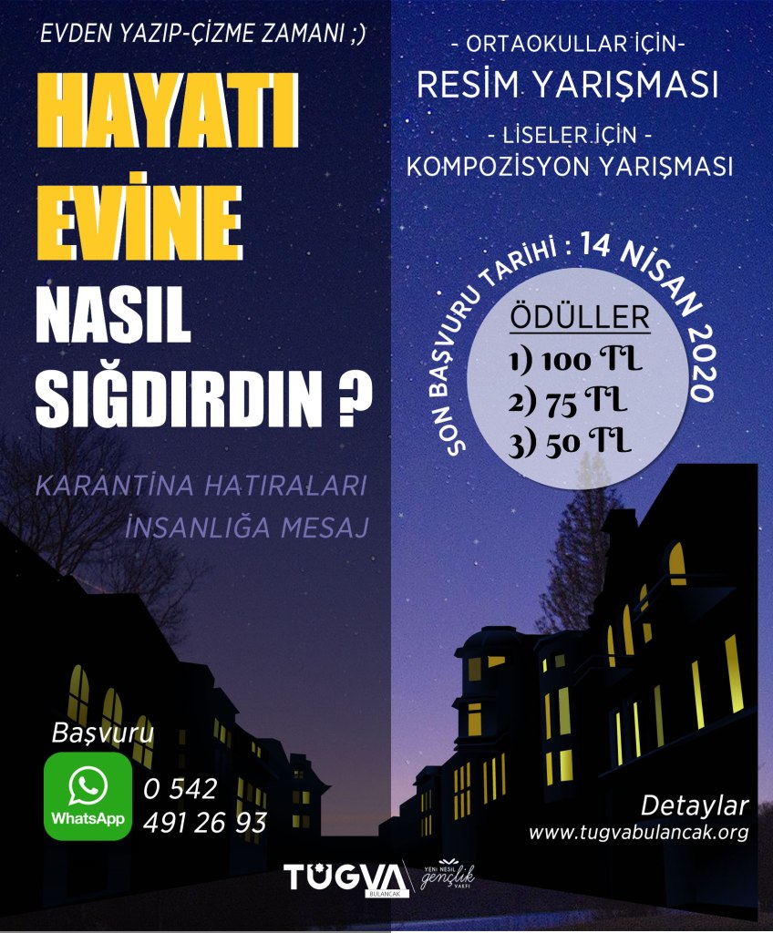 TÜGVA Bulancak'tan Evde Kal Günleri için yarışma düzenliyor