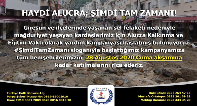 Alucra Vakfı Sel Felaketi için Yardım Elini Uzattı