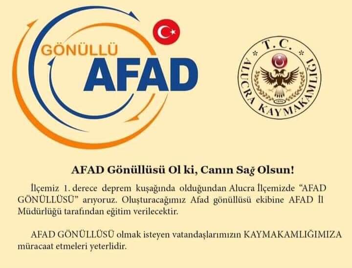 BÖLGEDE 'AFAD GÖNÜLLÜLERİ' KURULACAK