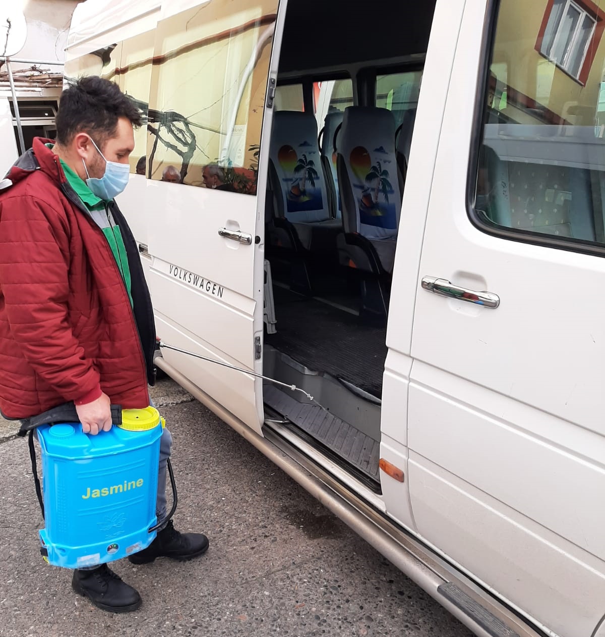 KEŞAP'TA ARAÇLAR DEZENFEKTE EDİLDİ