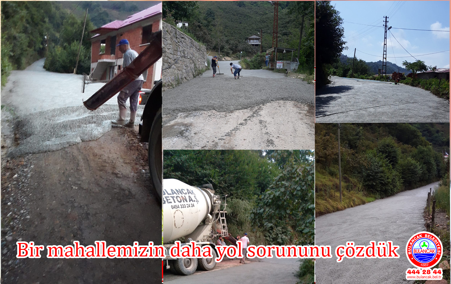 Ucarlı Mahalle yolunda 1500 metre betonlama yapıldı