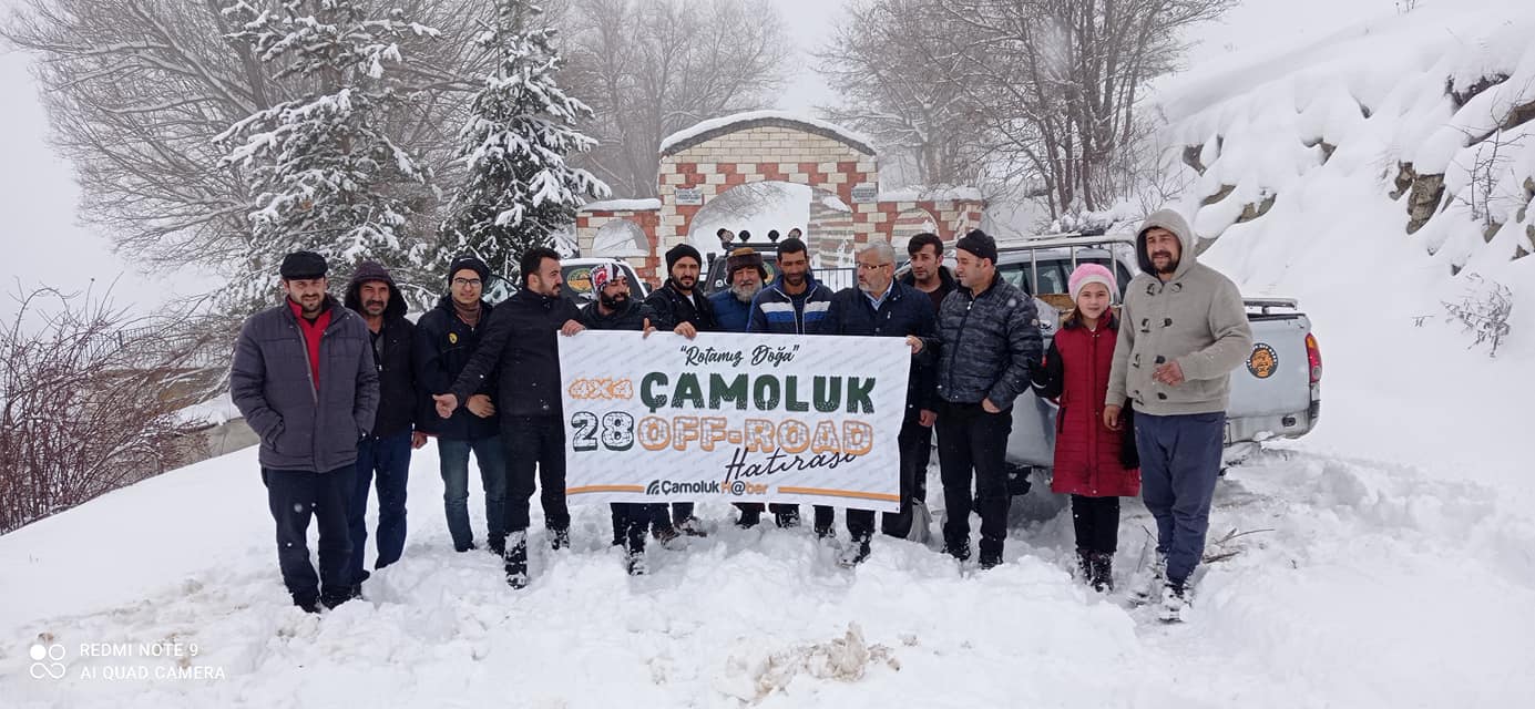 Çamoluk Off-Road tutkunları Çamoluk’ta kar safarisi yaptı