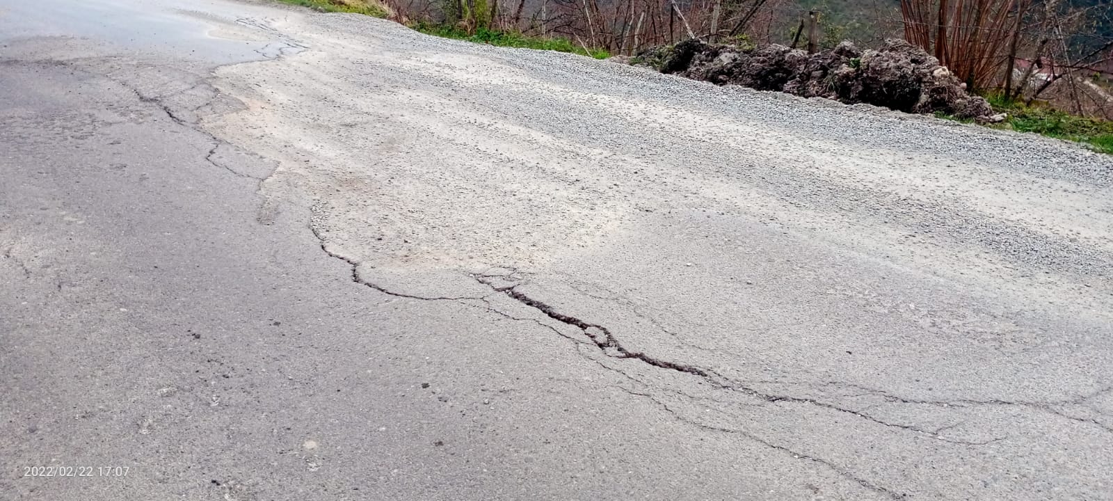 Boztekke’de Yol Çökmesi