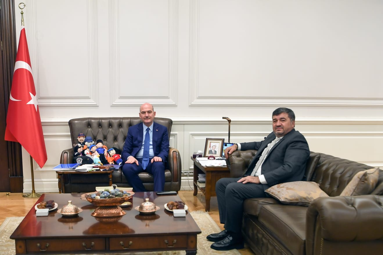 BAŞKAN ŞENLİKOĞLU İÇİŞLERİ BAKANI SÜLEYMAN SOYLU’YU ZİYARET ETTİ