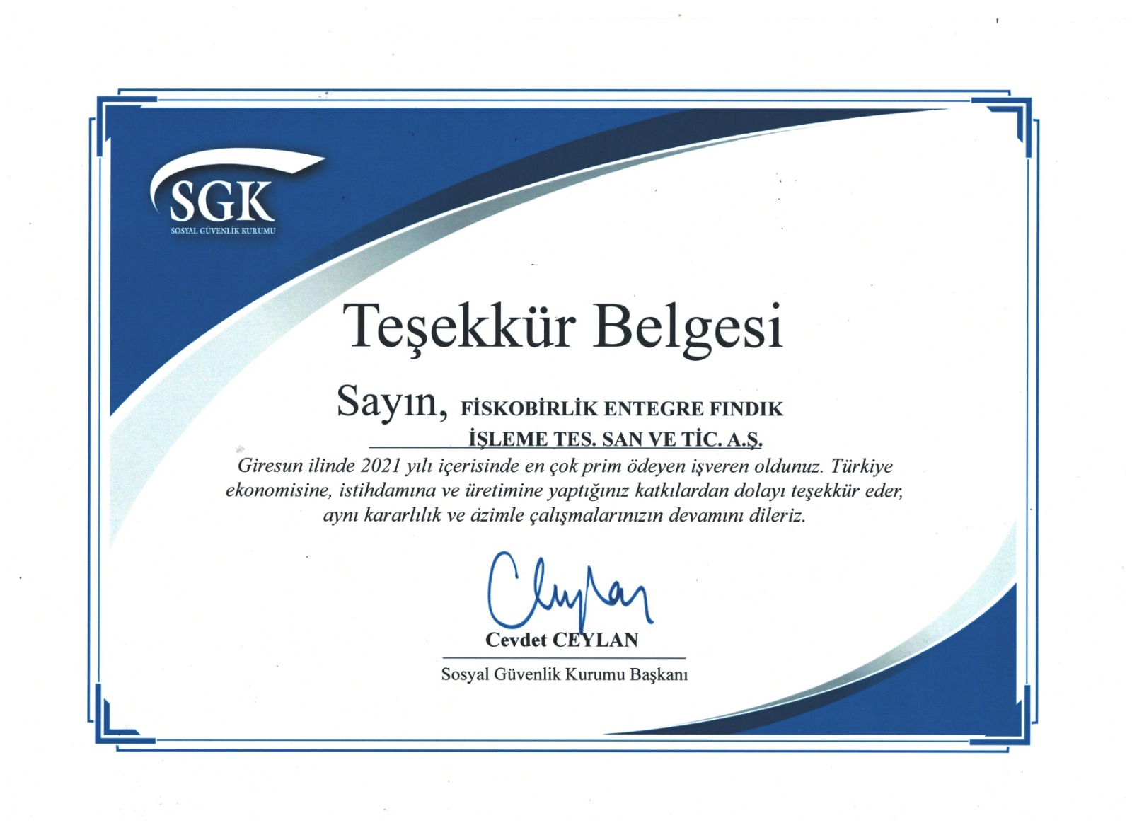 REKORTMEN: FİSKOBİRLİK EFİT A.Ş