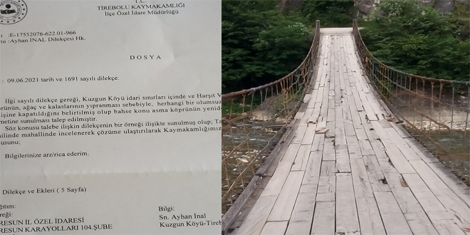 Kuzgun Asma Köprüsüne Bakan Yok mu?
