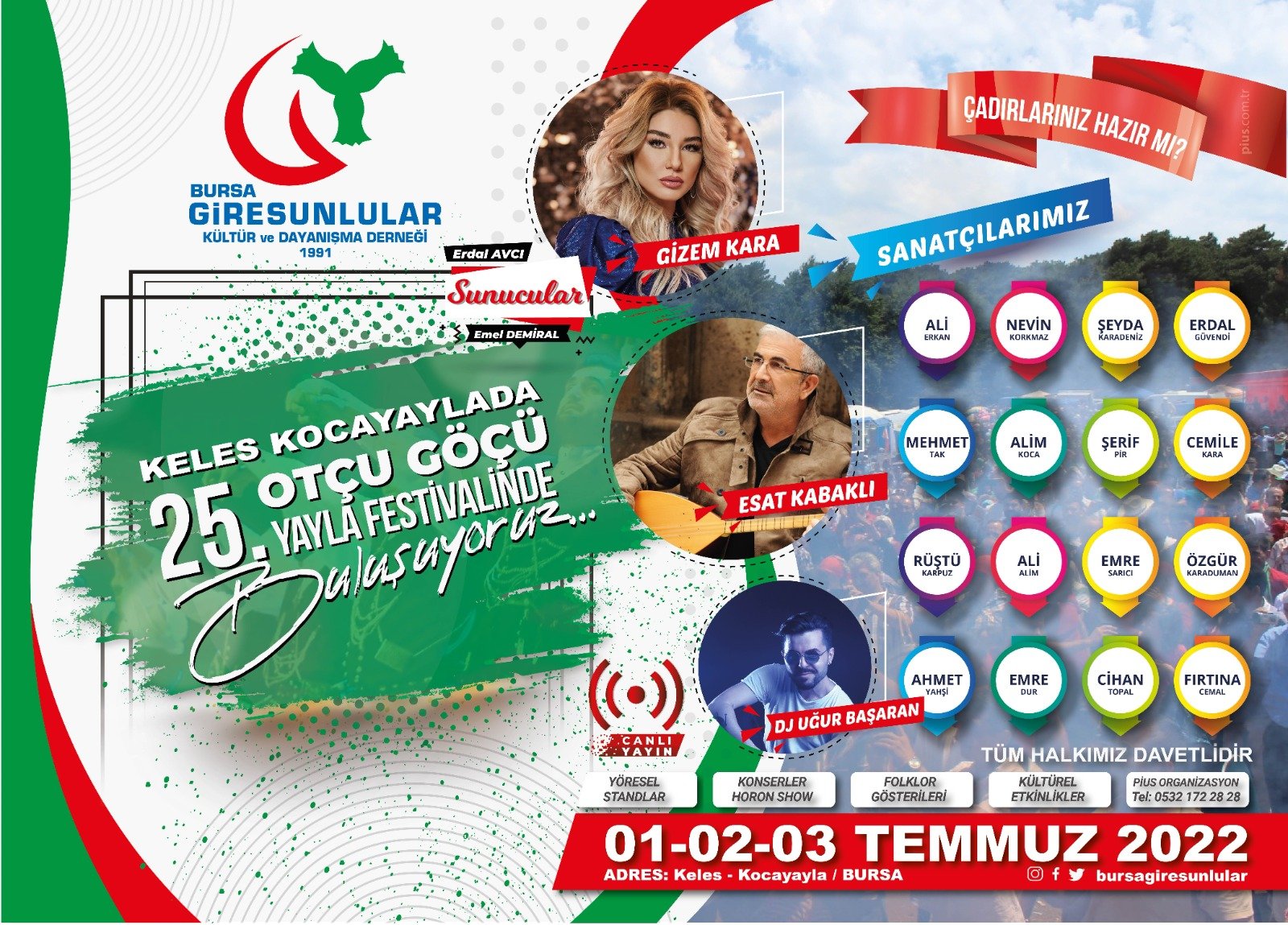 25.Otçu Göçü Festivali Kocayayla’da Başlıyor